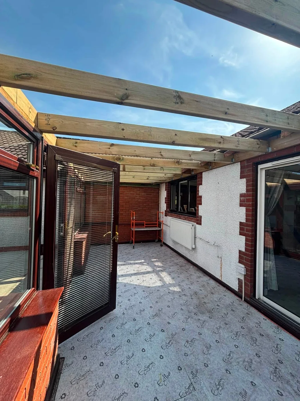 New timber roof structure